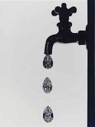 Faucet Dripping Diamonds. New York